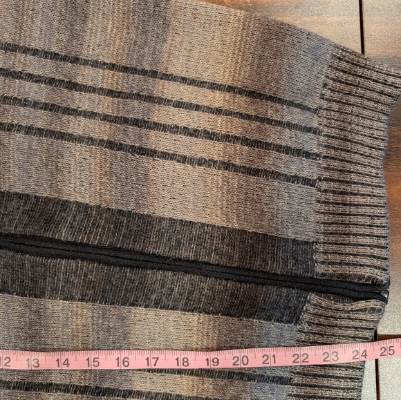 Montechiaro Lorenzoni Men's Sweater Jacket, Zipper, Large Made In Italy Vintage - Picture 6 of 8